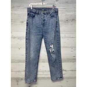 Old Navy Sky Hi Straight Leg Distressed Women's Jeans 12